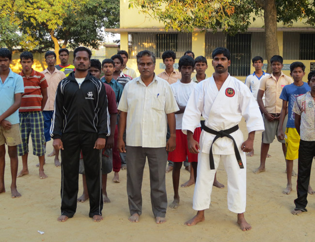 GOVT SCHOOL NSS STUDENTS KARATE TRAINING PHOTOS